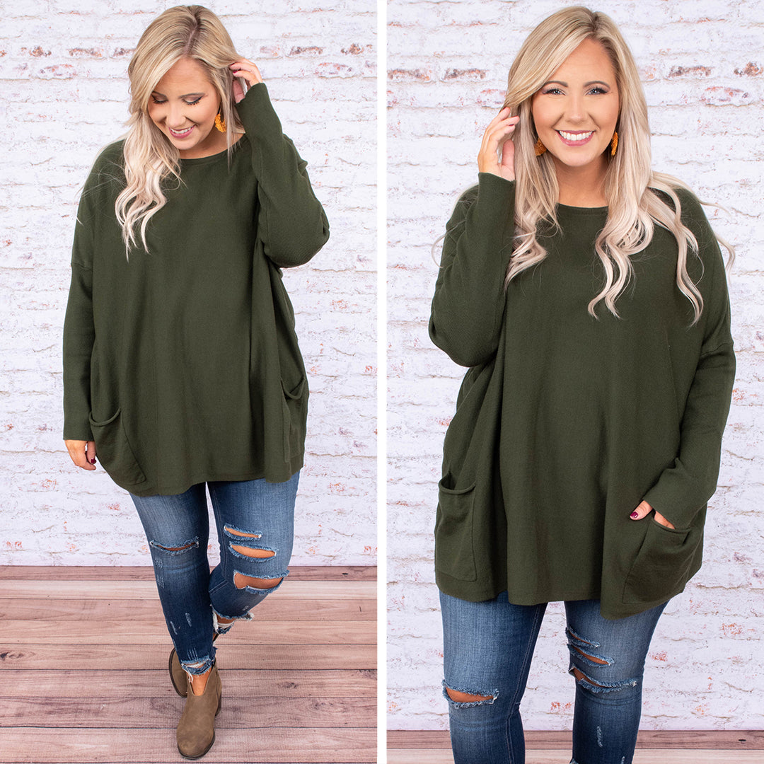 Snow Whispers Tunic, Olive