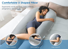 Cooling Maternity Pillow for Sleeping U Shaped Body Pillow for Pregnant Support