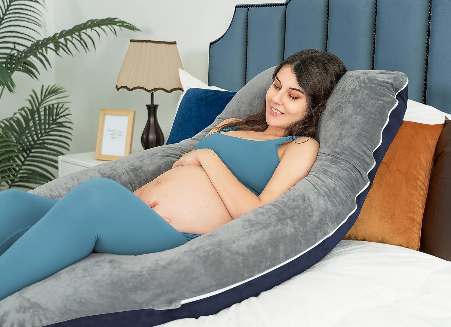 Cooling Maternity Pillow for Sleeping U Shaped Body Pillow for Pregnant Support