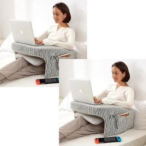 💥Last Day Buy 1 Get 1 Free💥Memory Foam Lap Desk Pillow for Reading, Working, Playing, Crocheting in Bed Couch