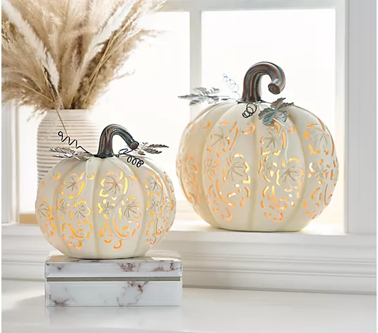 🎃Halloween Pre-sale 70% Off,Buy 2 get 2 free(8pcs) 🔥Set of 2 Indoor/Outdoor Illuminated Pumpkins