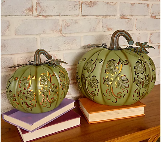 🎃Halloween Pre-sale 70% Off,Buy 2 get 2 free(8pcs) 🔥Set of 2 Indoor/Outdoor Illuminated Pumpkins