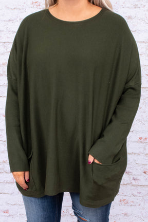 Snow Whispers Tunic, Olive