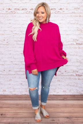 Yours In A Heartbeat Top, Hot Pink