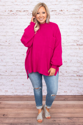 Yours In A Heartbeat Top, Hot Pink