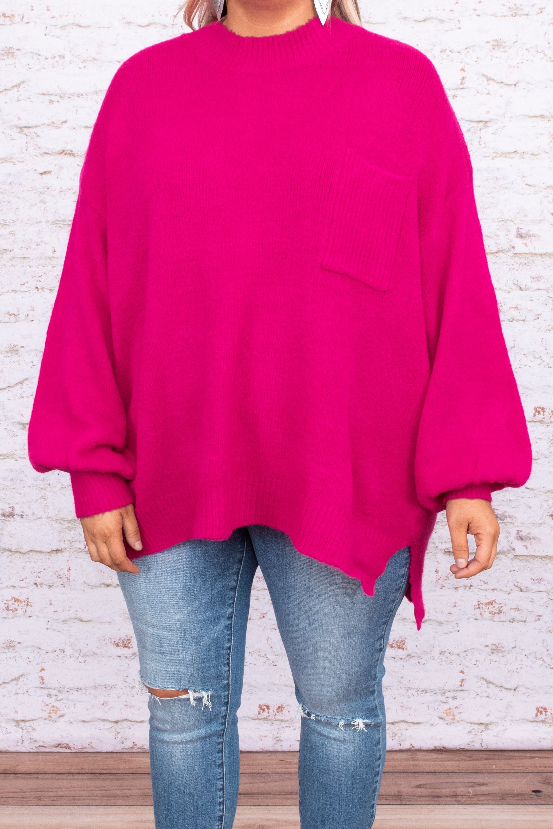 Yours In A Heartbeat Top, Hot Pink