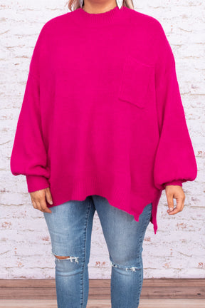 Yours In A Heartbeat Top, Hot Pink