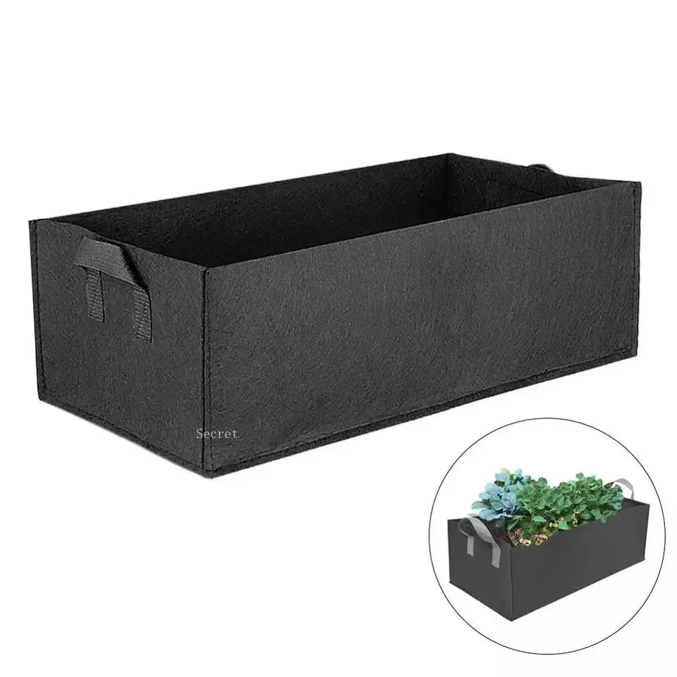 1pcs Fabric Raised Garden Bed Square Felt Garden Flower Grow Bag Vegetable Planter Pot with Handles Planting Bag