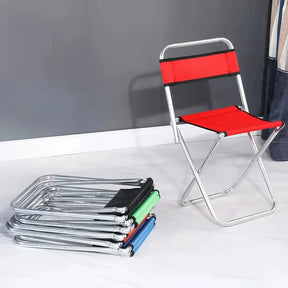 Portable Folding Small Stool Backrest Small Chair Fishing Stool Outdoor Lightweight Folding Stool Small Mazar