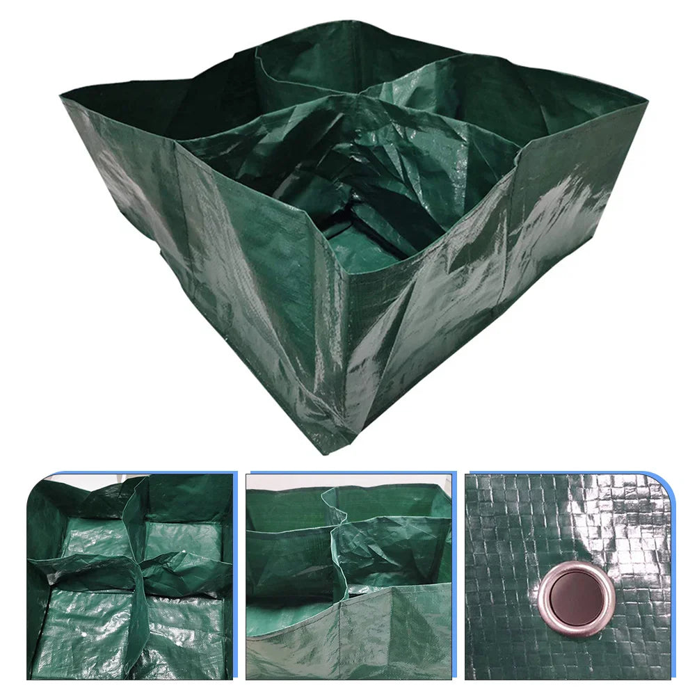 Raised Garden Bed Outdoor Gardening Planting Bag Four-grids Garden Grow Bed