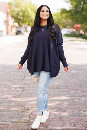 Snow Whispers Tunic, Navy